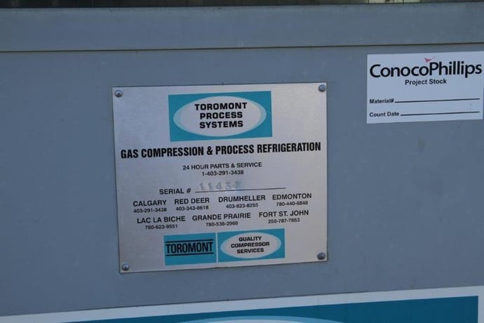 90 HP Frick #XJF151M, screw compressor, Caterpillar G3304NA NG engine - Image 2