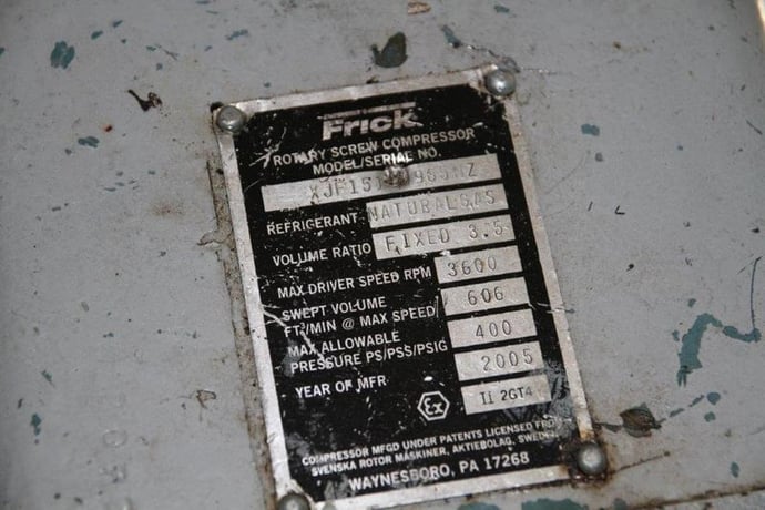 90 HP Frick #XJF151M, screw compressor, Caterpillar G3304NA NG engine - Image 5