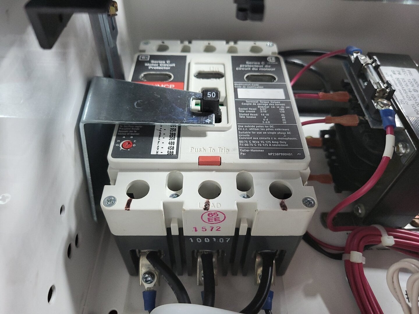 Eaton Cutler-Hammer, FVNR Starter size 2, 15 HP, 600 Volts, 50 amp, 3 phase, like new - Image 7