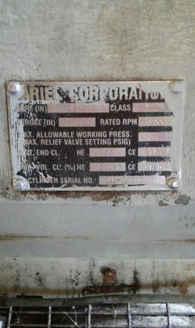 1176 HP Ariel #JGK/4, reciprocating compressor, 3-stage, Waukesha L5790GL NG engine, 1997 - Image 7