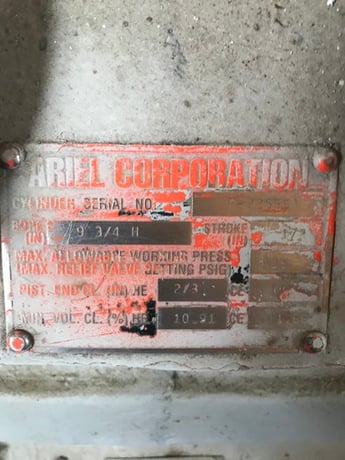 1215 HP Ariel #JGE/4, reciprocating compressor, 3-stage, Waukesha L5790GL NG engine, 1992 - Image 3