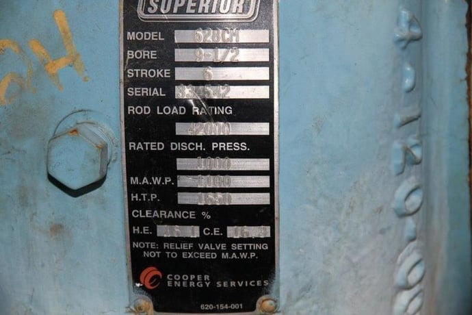 1600 HP Superior #MH-64, reciprocating compressor, 3-stage, Superior 2408G engine - Image 8