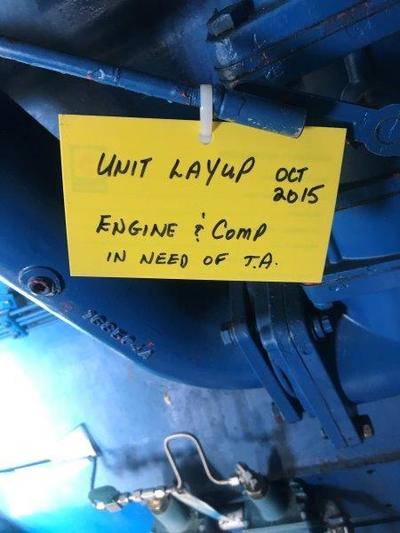 738 HP Ariel #JGR-4, reciprocating compressor, 3-stage, Waukesha F3521GSI NG engine, Air-X-Changers cooler - Image 9