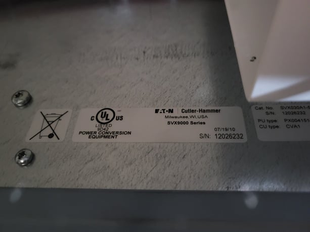 3 HP Eaton, SVX030A1-5A4N1, variable frequency drive, 600 Volts, like new - Image 3