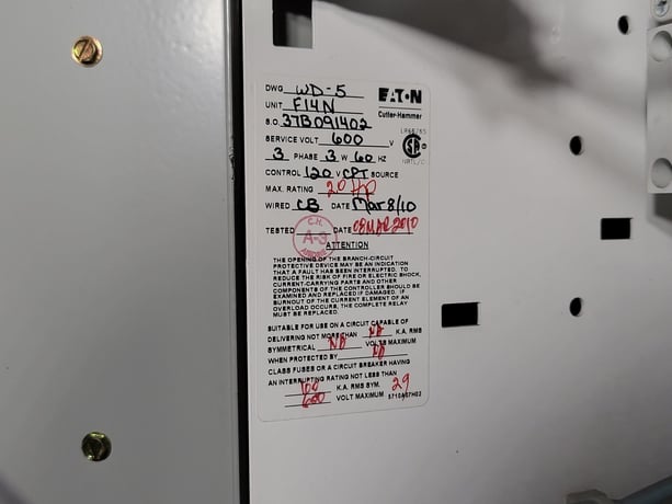 20 HP Eaton, SVX015A1-5A4N1, variable frequency drive, 600 Volts, like new - Image 2