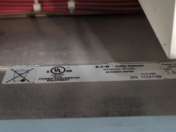 20 HP Eaton, SVX015A1-5A4N1, variable frequency drive, 600 Volts, like new - Image 6