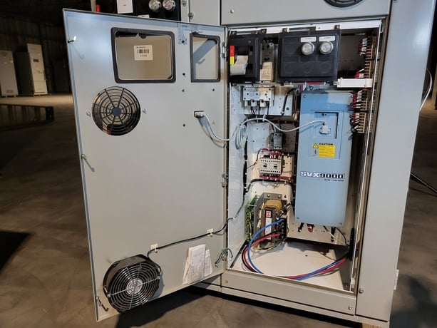 20 HP Eaton Cutler-Hammer, SVX015A1-5A4N1, VFD, 600 Volts, 22 amps, like new - Image 1