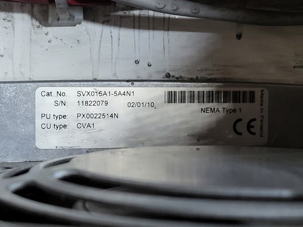 20 HP Eaton Cutler-Hammer, SVX015A1-5A4N1, VFD, 600 Volts, 22 amps, like new - Image 7