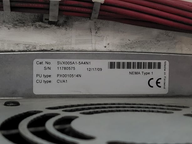 7.5 HP Eaton, SVX005A1-5A4N1, variable frequency drive, 600 Volts, 10 amps, like new - Image 6