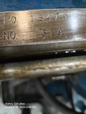 Fellows #61A, 18" dia., 4" riser, hollow spindle, std hole in table, gone through, s/n 18479 - Image 8