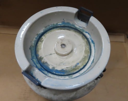 U.S. Stoneware, jar roller mill jar, ceramic jar, 1.5 gallon, 5" opening diameter, no locking bar - Image 1