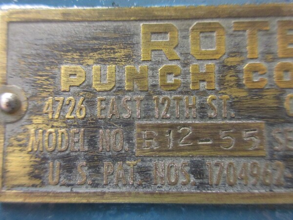 Rotex #R12-55, turret punch - Image 6
