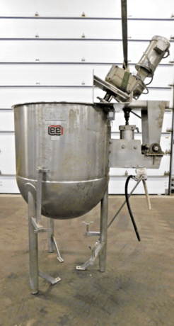 225 gallon Lee #225-A10T1, Stainless kettle with top agitation mixer, 42" ID, 28" straight side, 2003 - Image 2