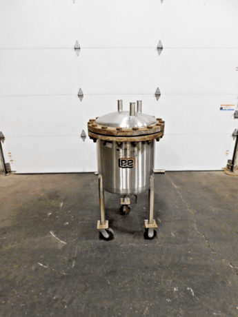 25 gallon Lee #25SS, 316 Stainless Steel pressure tank, 20" dia. x 18" straight wall, 125 psi @ 353°F, 1.5" - Image 2