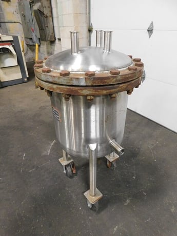 25 gallon Lee #25SS, 316 Stainless Steel pressure tank, 20" dia. x 18" straight wall, 125 psi @ 353°F, 1.5" - Image 5