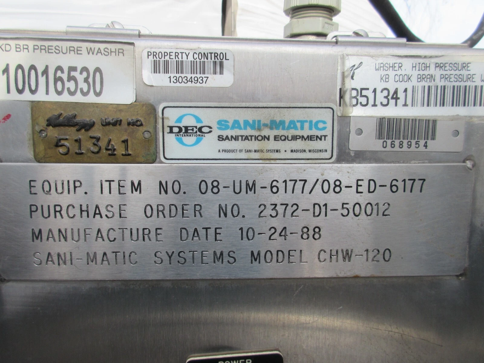Sani-Matic #CHW-120, sterilization pressure washer system - Image 9