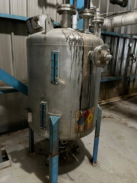 205 gallon Alloy Fabricators, 304 Stainless Steel tank, 36" dia. x 36" straight side, dished top & bottom - Image 1