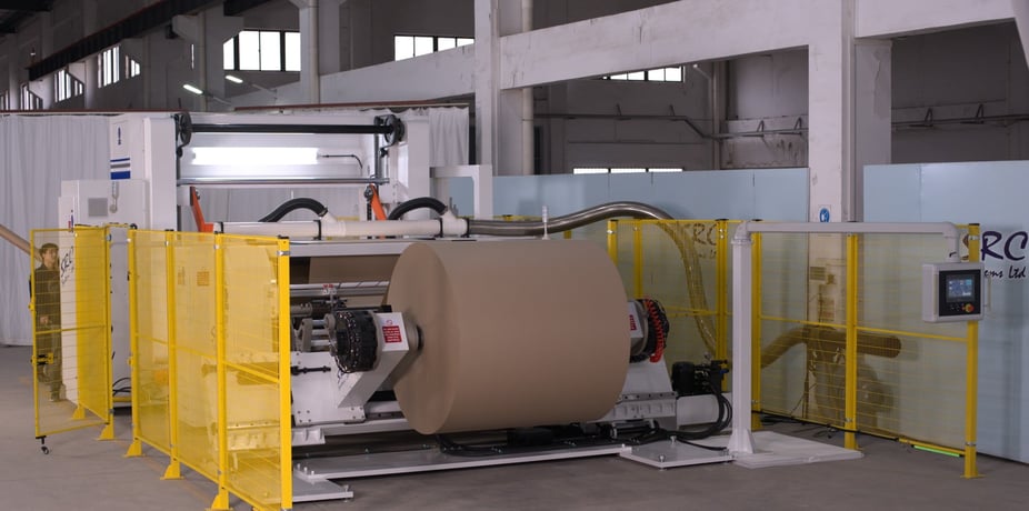 SRC Systems #72TDW, 2-drum winder, 53" rewind diameter, shaftless floor pick up unwind - Image 4
