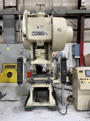 60 Ton, Minster #6SS OBS Flywheel, 5" stroke, 14.5" Shut Height, 2.75" adjust, air clutch & brake, 1998 - Image 1