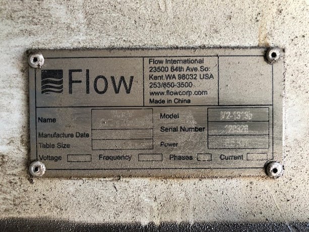 Flow #Mach-2-1313B, waterjet cutting system, 4' X, 4' Y, 7" Z, 60000 psi, 30 HP, 30SA-60 pump, 2012 - Image 4