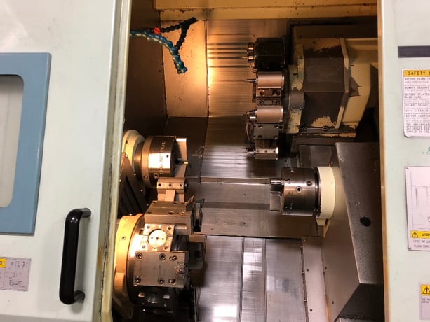 Eurotech #710SLL, 8" chuck, 2.7" bar, 27.5" centers, 7.87" dia., 11.81" lgth, A2-6, GE Fanuc 18i-T, twin - Image 3