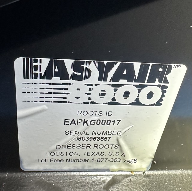 Roots #Easyair-8000, pressure/vacuum pump blower package, 7.5 HP, 1760 RPM motor, 208/230/460 V. - Image 7
