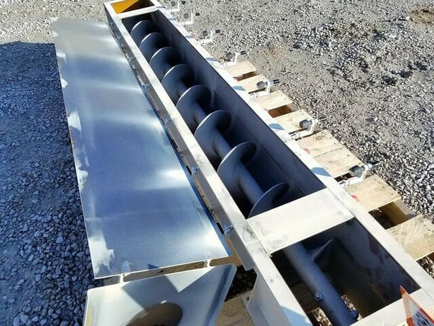 9" diameter x 8' long, Newell Machinery, Screw Conveyor, U-Trough, 10.4" x 10.4" inlet/discharge, 82 RPM - Image 10