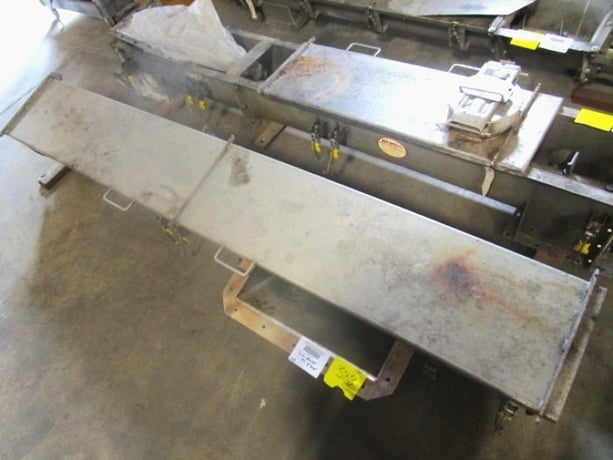 8" diameter x 8' long, Conveyor Engineering & Manufacturing, Stainless Steel Screw Conveyor, U-Trough, 3" - Image 1
