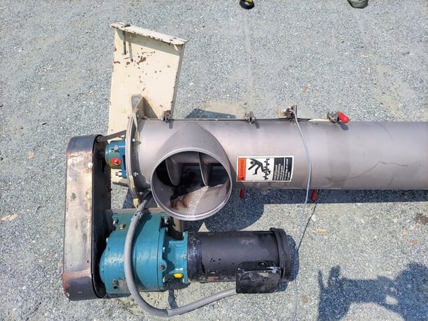 9" diameter x 6.9' long, Stainless Steel Screw Conveyor, 10" dia. inlet/outlet, 2 HP, 230/460 V. - Image 2
