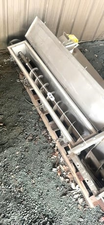 6" diameter x 7' long, Stainless Steel U-Trough Spiral Flight Screw Auger Conveyor, 3" dia. Shaft - Image 4
