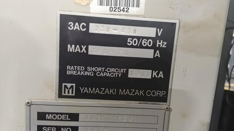 Mazak #Integrex-300Y, CNC lathe, 20" swing, 3.46" bore, 20" dia., 60.2" lgth, A2-8, 40 ATC, tailstock, chip - Image 6