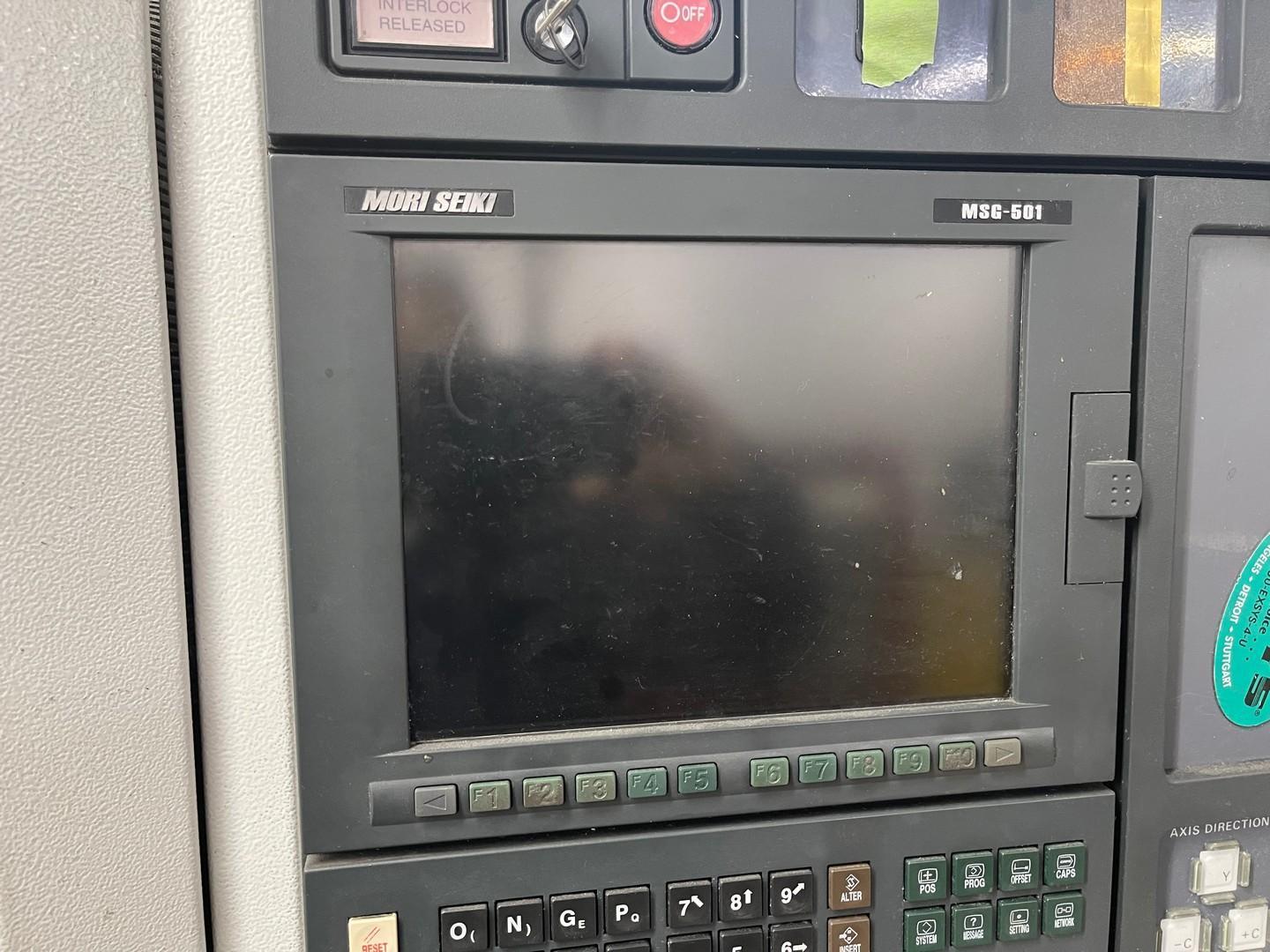 Mori Seiki #SL-203MC, CNC lathe, 8" chuck, 2" bar, 24.3" centers, 12 turret, MSG-501, live tool, tailstock - Image 1