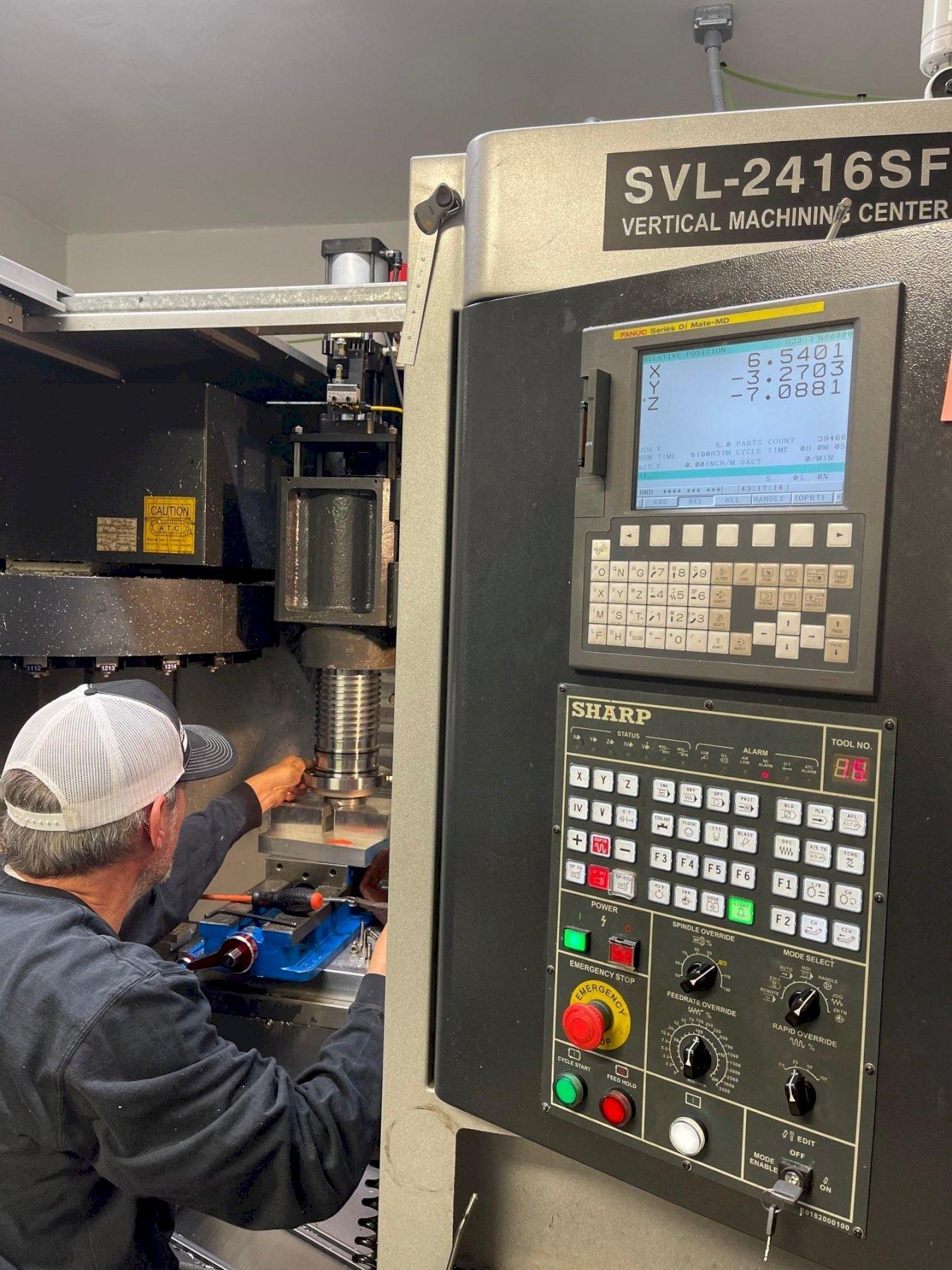 Sharp #SVL-2416S-F, CNC vertical machining center, 10 automatic tool changer, 23.6" X, 15.7" Y, 18.1" Z - Image 1