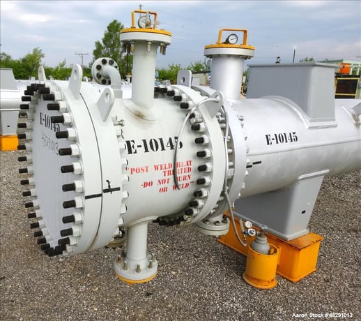 2143 sq.ft., 412 psi shell, Ilsung Corp, 4 Pass U Tube Shell & Tube Heat Exchanger, Shell 392&deg;F, 3/4" dia x - Image 6