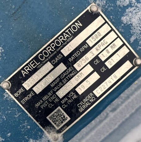 Ariel #KBT/4, Produced Gas Compressor, 2019 frame, 1500 RPM, 127mm stroke - Image 3