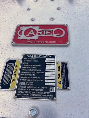 Ariel #KBT/4, Produced Gas Compressor, 2019 frame, 1500 RPM, 127mm stroke - Image 5