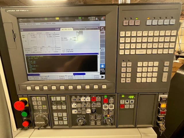 Okuma #Genos-L2000-e, CNC lathe, 17.7" swing, 8" chuck, 3-jaw, 2" bar, 40" centers, 9.06" dia., 19.69" lgth - Image 6
