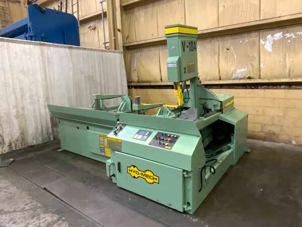 18" x 20" Hyd-Mech #V-18A, automatic vertical band saw, 45° head tilt, 14'11" x 1-1/4" blade, 1998 - Image 1
