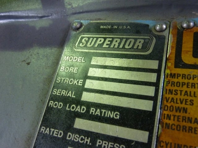 945 HP Superior #RAM-54, reciprocating compressor, 2-stage, Caterpillar 3512SI engine, 1989 - Image 8
