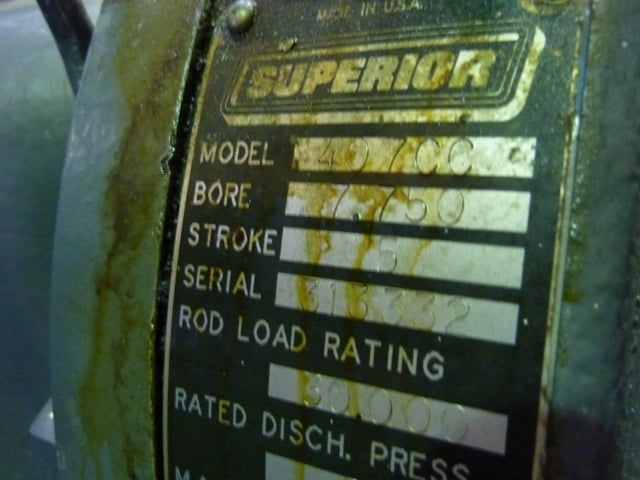945 HP Superior #RAM-54, reciprocating compressor, 2-stage, Caterpillar 3512SI engine, 1989 - Image 10