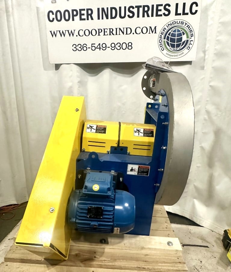 Industrial Air Technologies #PB-2006-60/D-9R-90-CCW, fan, Stainless Steel, 6" dia. inlet/outlet, 11" flanges - Image 2