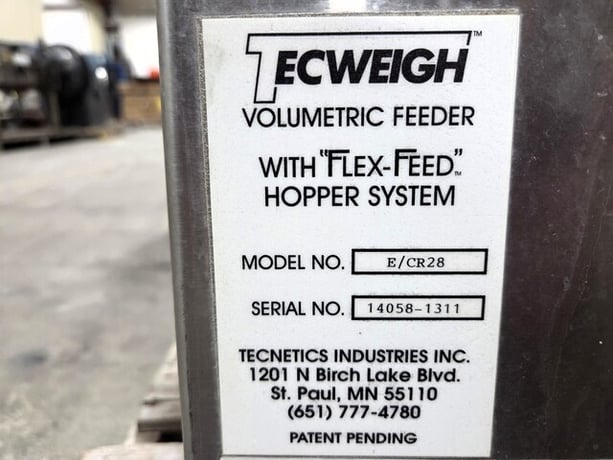 6" Tecweigh #E/CR28, screw feeder & Stainless Steel hopper, 285 lb./min. hard wheat @ 30-40 lb./cu.ft. - Image 4