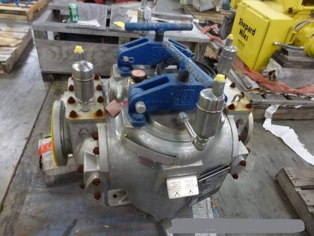 6" Vee Bee #Trelleborg, Standard Screw Gate NB Gate Dual Strainer, Stainless Steel, 180 micron filtration - Image 2