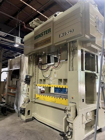350 Ton, Minster Hevistamper #E2H-350-86-47-SG, straight side double crank press, 9.8" stroke, 23.6" Shut - Image 2