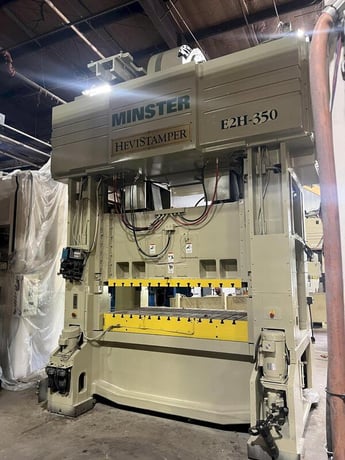 350 Ton, Minster Hevistamper #E2H-350-86-47-SG, straight side double crank press, 9.8" stroke, 23.6" Shut - Image 4