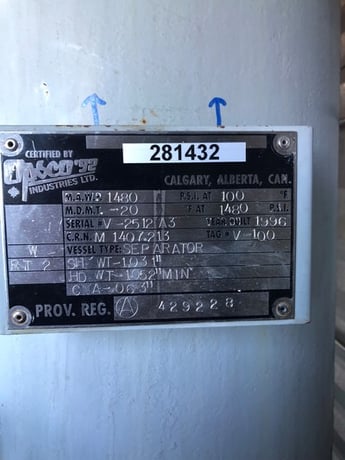 14" Sweet Vertical INLET Separator 2 Phase, 1480 psi - Image 3