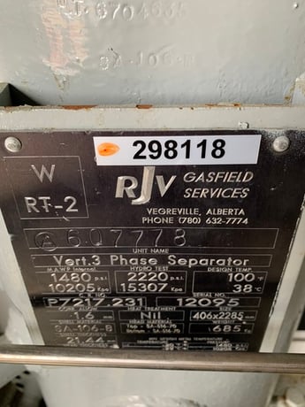 16" Sweet Vertical Separator 3 Phase, 140 psi - Image 9