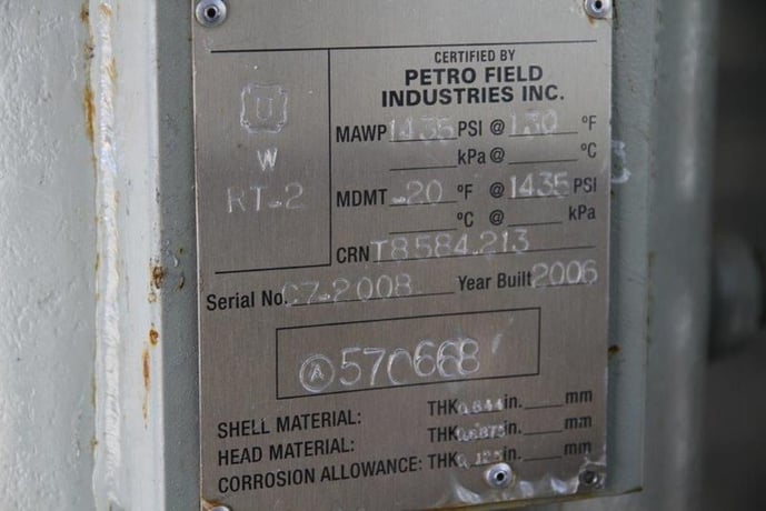 16" Sweet Vertical Separator 3 Phase, 1435 psi - Image 3