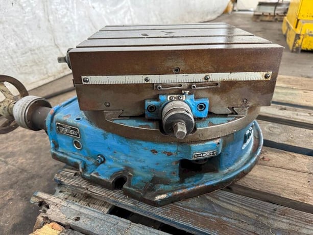 12" x 12" Troyke #DMT-15, cross slide rotary table, T-slot table - Image 4