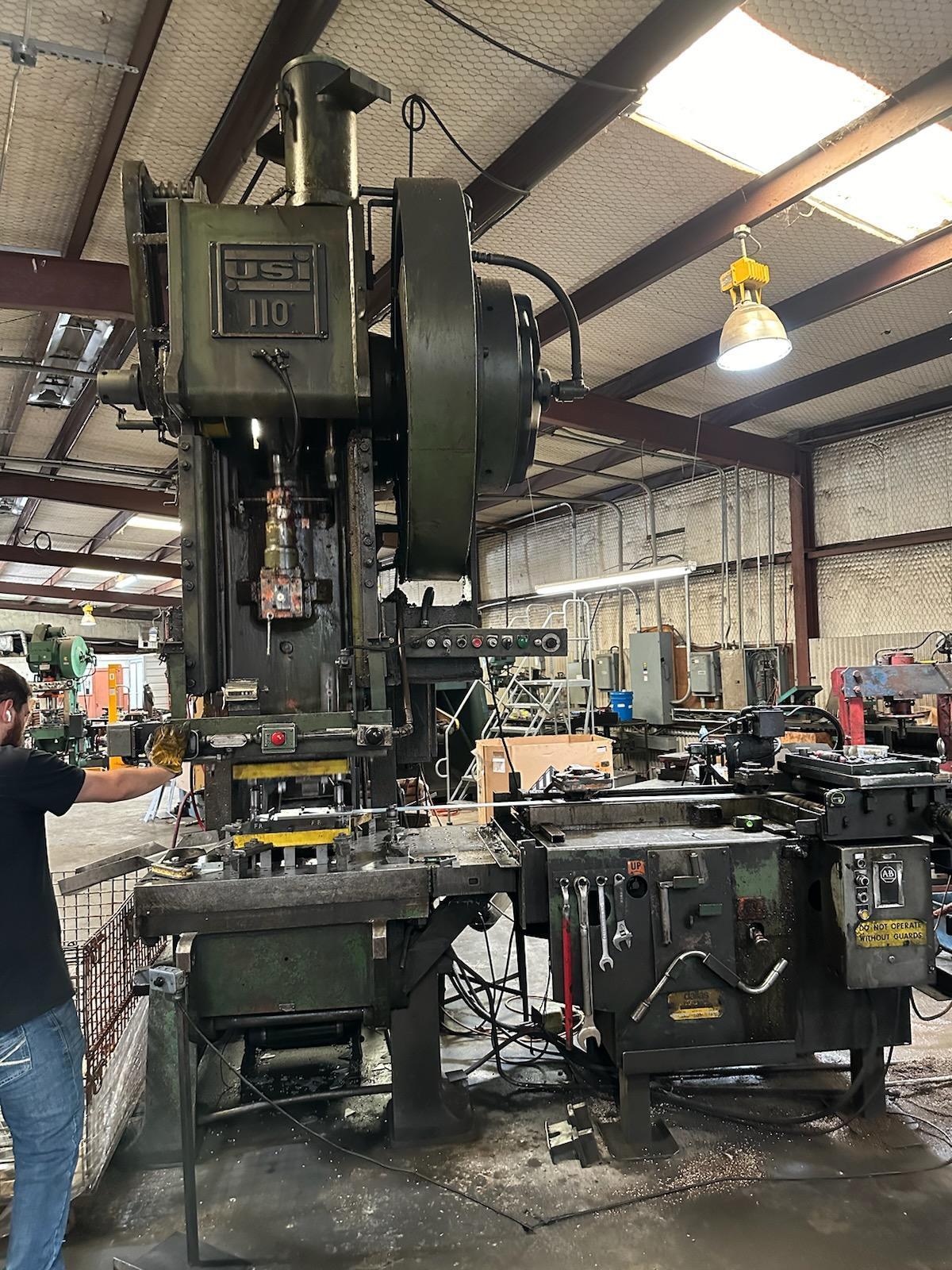 110 Ton, U.S. Industrial #54-3040, OBI press, 6" stroke, 1965 - Image 3